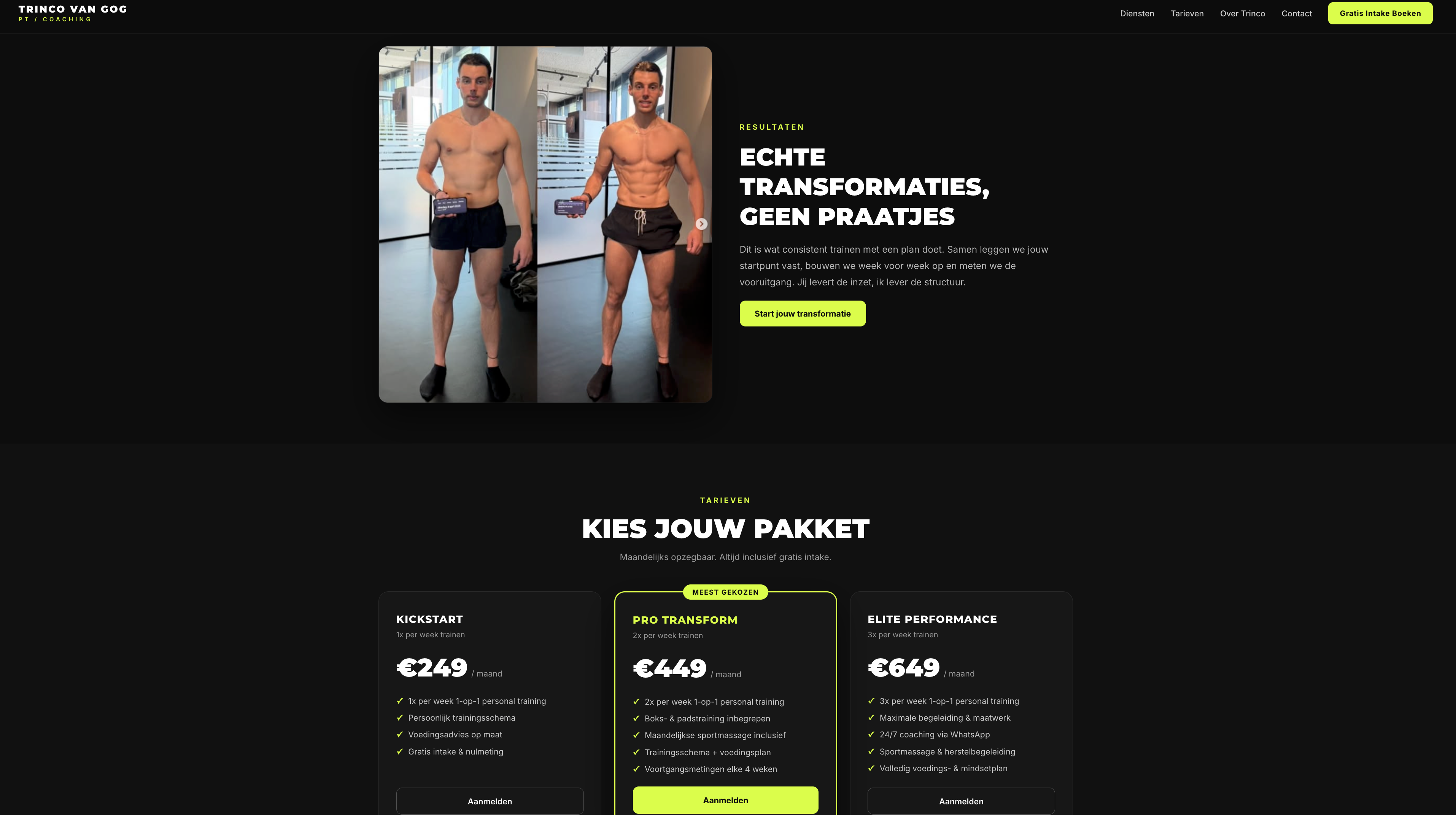 Trinco van Gog — personal training
